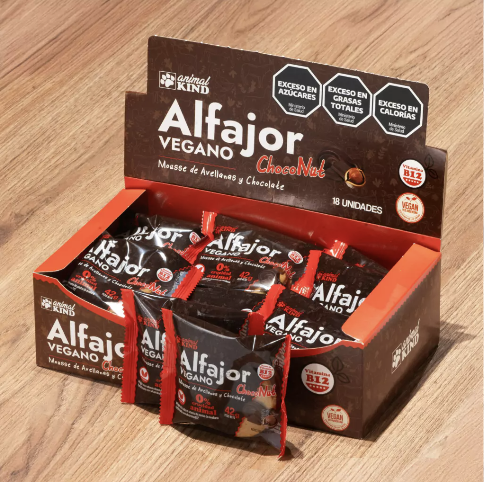 Animal Kind - Alfajor vegano mousse de avellanas (display por 18 unidades 50g)