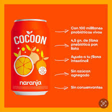 Cocoon - Gaseosas Pre y Probioticas Naranja (354 ml)