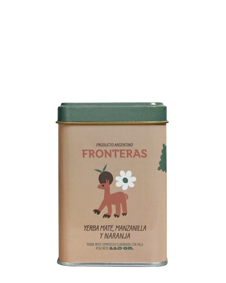 Fronteras - Yerba mate con manzanilla y naranja (lata x 110gr)