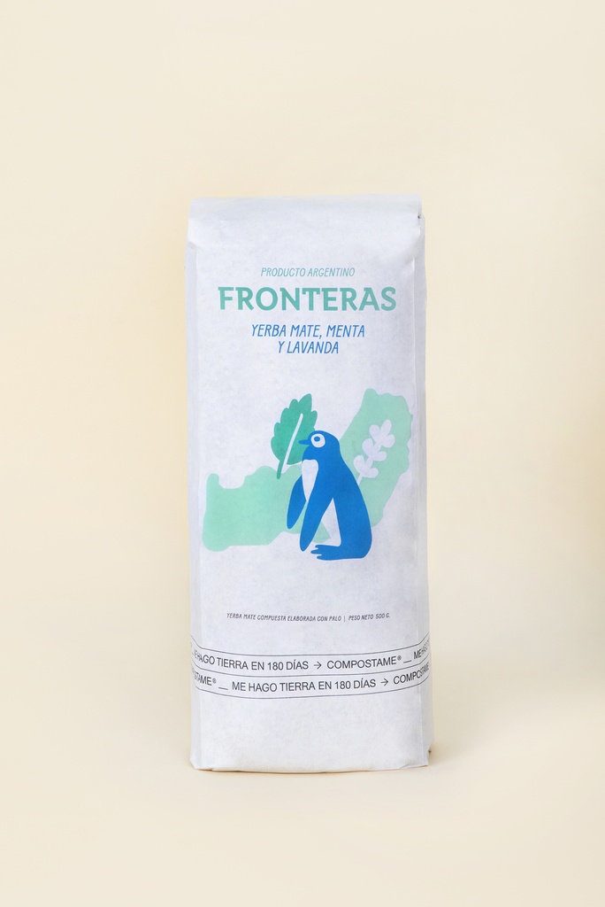 Fronteras - Yerba mate con menta y lavanda (paquete x 500gr)