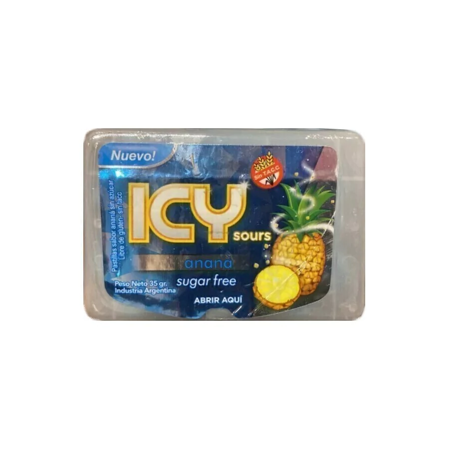 ICY Mints - Pastillas sin azúcar ananá (display 6 unidades)