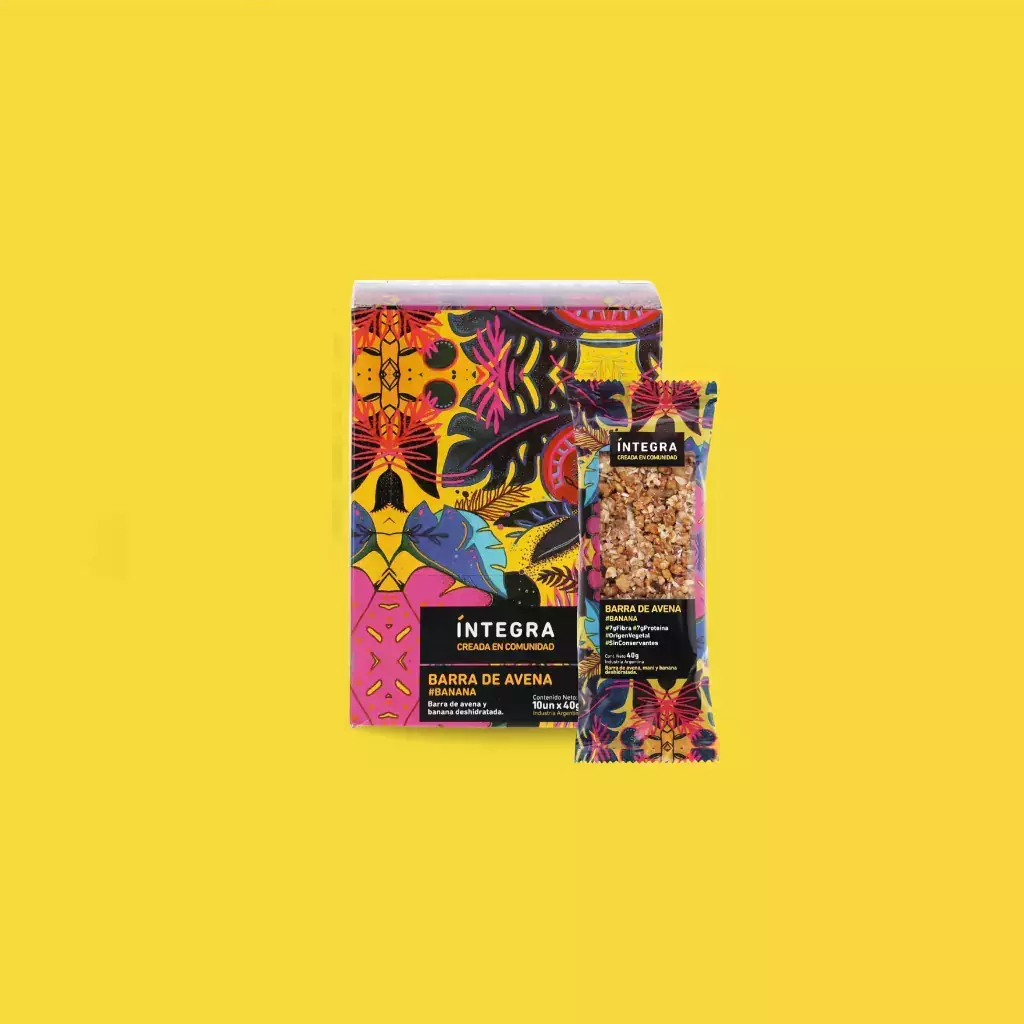 Integra - Barritas de cereal de banana y avena (pack por 10 unidades)