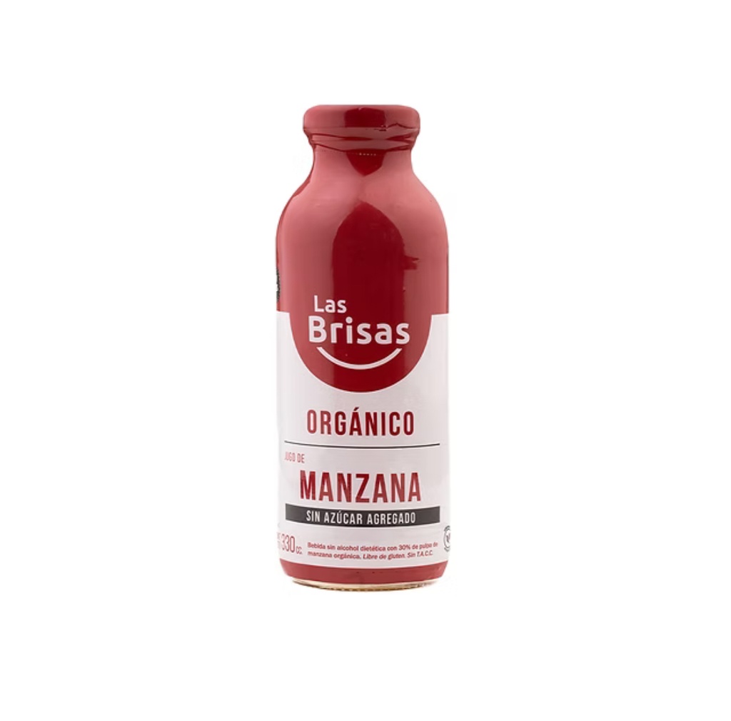 Las Brisas - Jugo Orgánico Sin Azúcar Manzana 330 ml
