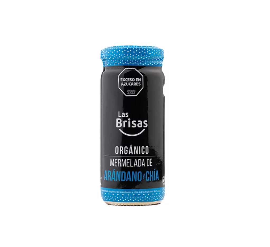 Las Brisas - Mermelada Organica de Arándanos con Chía 260 gr