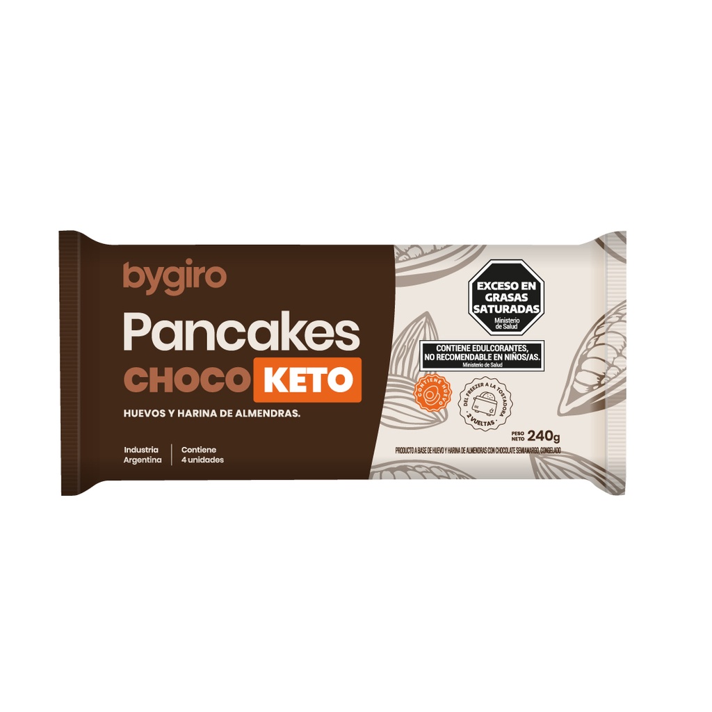 Bygiro Pancakes - Pancakes de avena Keto Chocolate (pack 4 unidades)