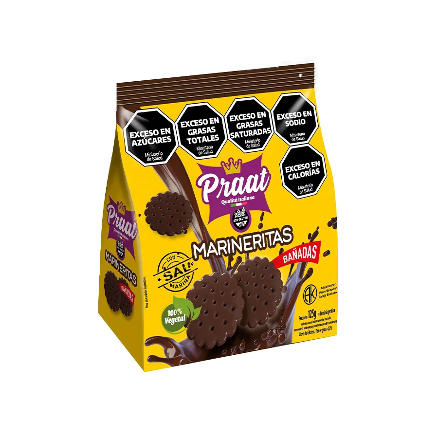 Praat - Galletitas marineritas bañadas en chocolate x 125 gr 