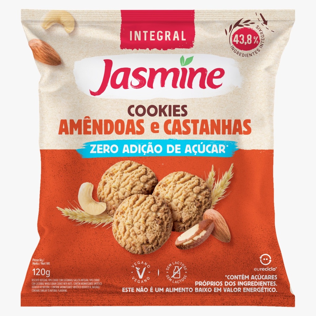 Jasmine - Cookies zero azúcar de almendras y castañas x 120 gr
