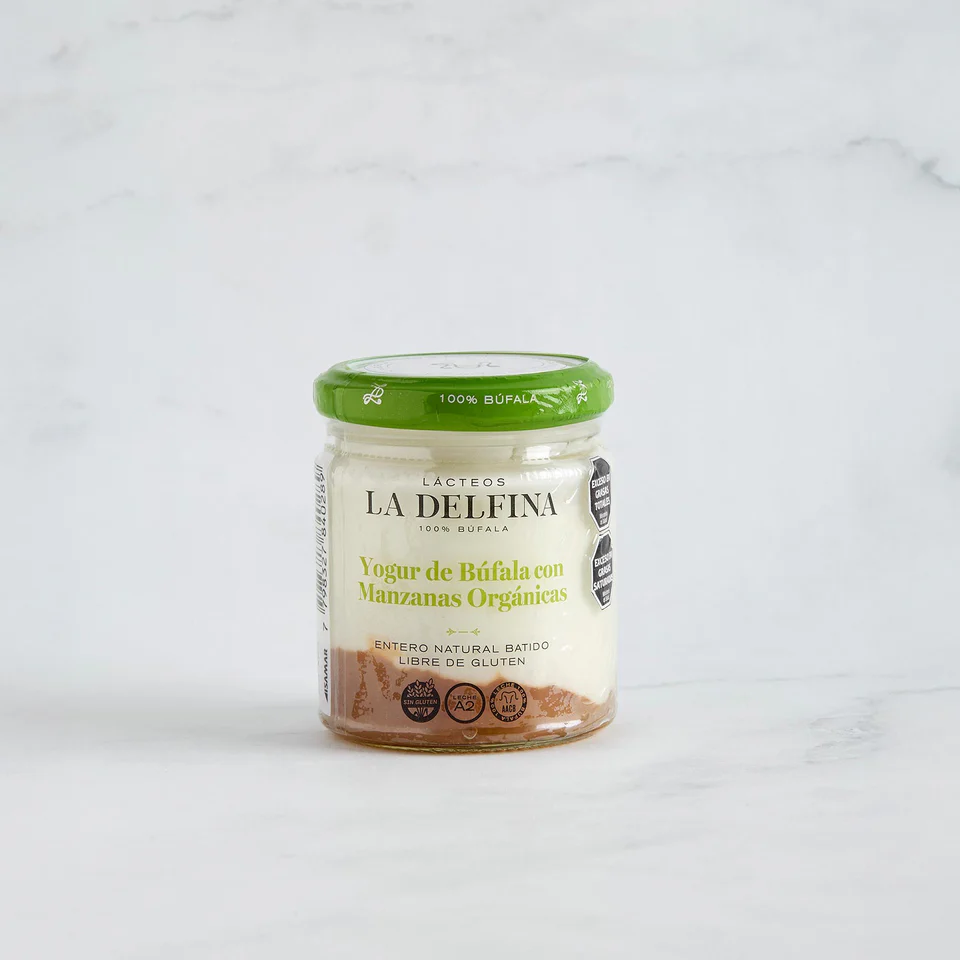 La Delfina - Yogur batido de Bufala con Manzana organica 160 gr