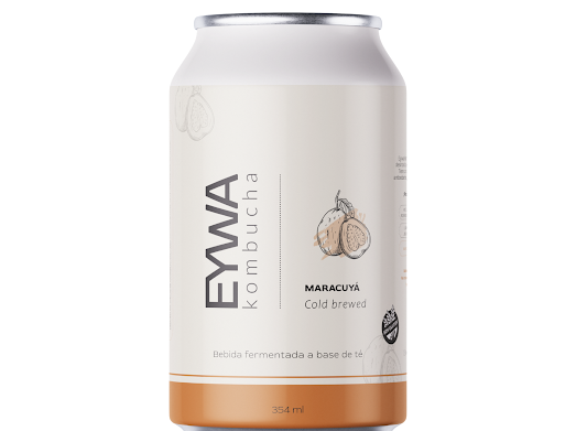 EYWA - Kombucha Sabor Maracuya lata 354 ml 