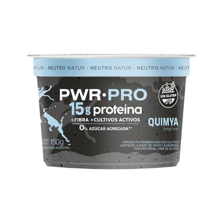 Quimya - Yogurt Neutro Natural PWR.PRO 15g Proteina Sin Azucar x 150g