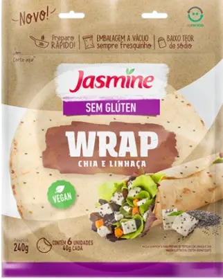 Jasmine - Wrap tortillas sin gluten chía y lino x 240 grs (6 unidades)