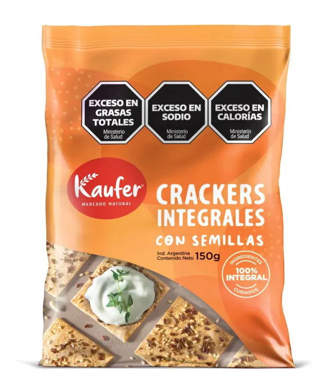Kaufer - Crackers Integrales con Semillas (150gr)