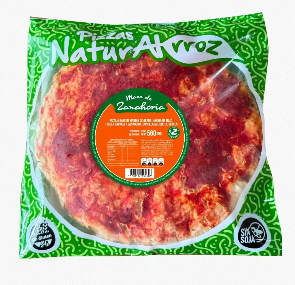 Naturalrroz - Pre Pizzas Zanahoria( pack x 2 unidades) 560 gr