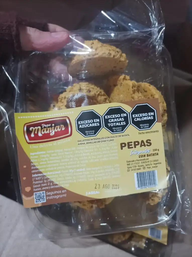 PEPE MANJAR - Pepas Integrales Batata bandeja (250 gr)