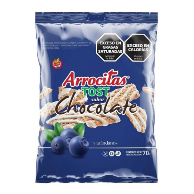 Arrocitas - Tostadas de Arroz sabor Chocolate y Arandanos (70gr)