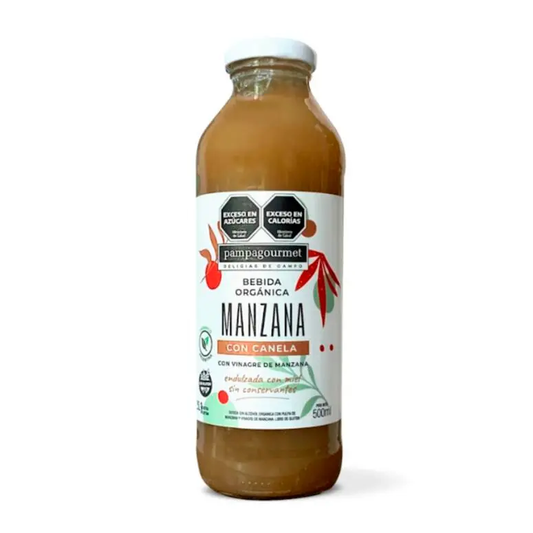 Pampa Gourmet - Jugo Organico Manzana con Canela y Vinagre de Manzana 500 ml