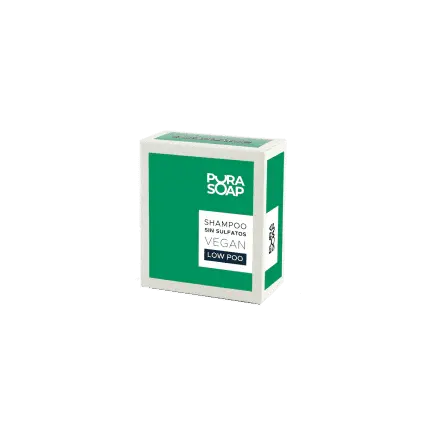 Pura Soap - Shampoo solido sin sulfito cabello normal vegano de aloe x 60 gr