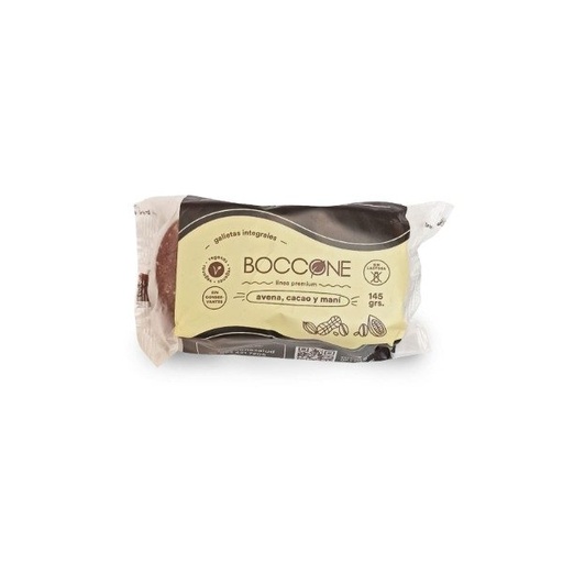 [BOCCO003] Boccone - Cookies integrales veganas con avena, cacao y maní (145gr)