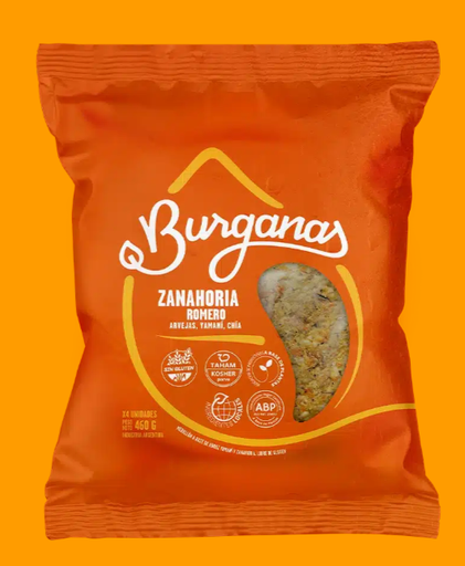 [BURGA001] Burganas - Hamburguesa Vegana Romero y Zanahoria Dulce (Pack 4 unidades - 400gr)