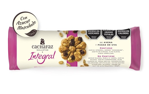 [CACHA024] Cachafaz - Galletitas integrales de avena y pasas (225gr)