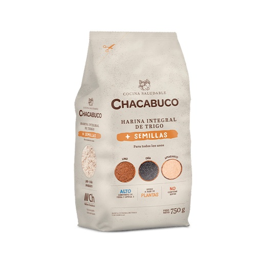 [CHACA003] Chacabuco - Harina Integral mas semillas (750g)
