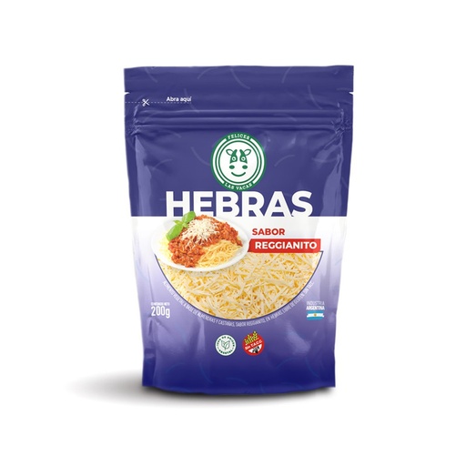 [FELIC071] Felices Las Vacas - Queso vegano estilo reggianito en hebras (200gr)