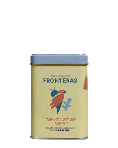 [FRONT005] Fronteras - Yerba mate con jengibre y naranja (lata x 110gr)