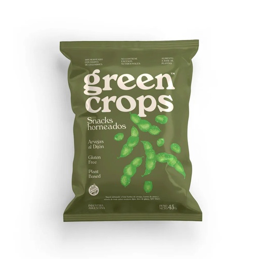 [GROPS008] Green crops - Snack sabor arvejas al dijon (95gr)