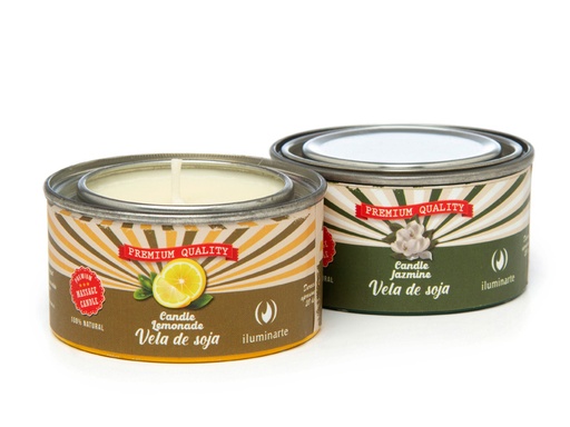 [ILUMI037] Iluminarte - Vela de soja Lata candle lemonade chica