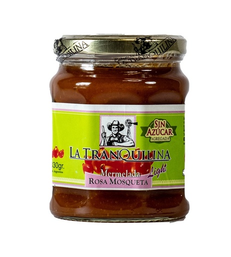 [LATRA064] La Tranquilina - Mermelada con stevia sabor rosa mosqueta (330gr)