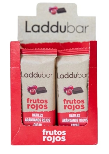 [LADDU010] LadduBar - Barrita de frutos rojos, datiles, arándanos y cacao (caja 12 unidades)