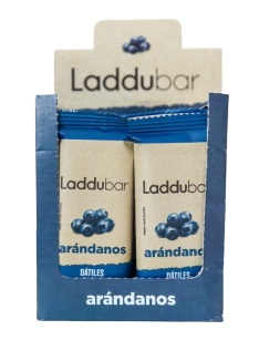 [LADDU013] LadduBar - Barritas arándanos, datiles y caju (caja 12 unidades)