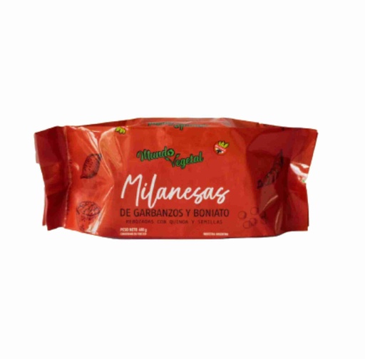 [MUNDO011] Mundo Vegetal - Milanesas de garbanzo y boniato (4 unidades - 400gr)