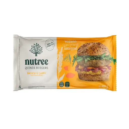 [NUTRE006] Nutree - Medallones veganos indian (batata y curry, sesamo negro) 4 unidades. 400gr
