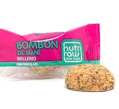 [NUTRI007] Nutri Raw - Bombón de maní relleno de chocolate (30gr)