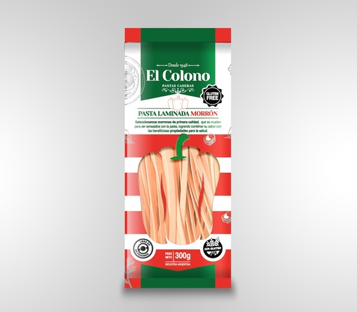 [ELCOL003] El colono - Pastas laminadas de morrón (300gr)