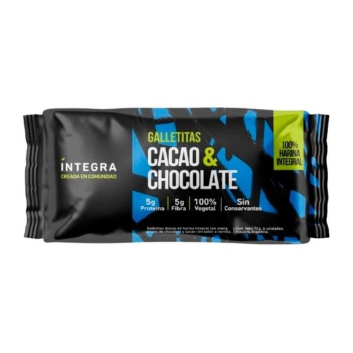 [INTEG031] Integra - Galletitas Cacao y Chocolate (72g) 