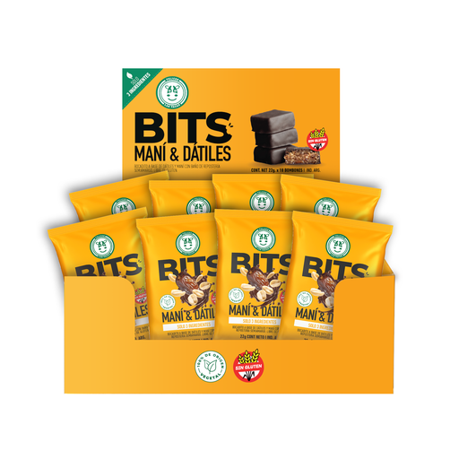 [FELIC089] Felices Las Vacas - Bits maní y datiles (display de 12 unidades de 22gr c/u)