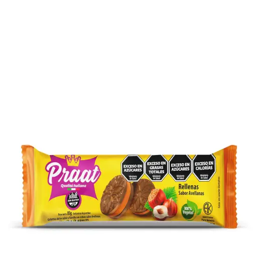 [PRAAT001] Praat - Galletitas de chocolate rellenas con avellana 85 gr 