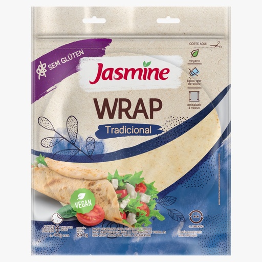 [JASMI015] Jasmine - Wrap tortillas sin gluten tradicional x 240 grs (6 unidades)