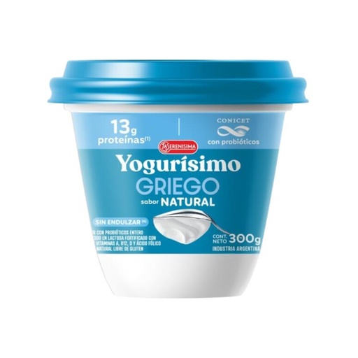 [LASER005] Yogurisimo - Griego sabor Natural Sin Endulzar x 300g