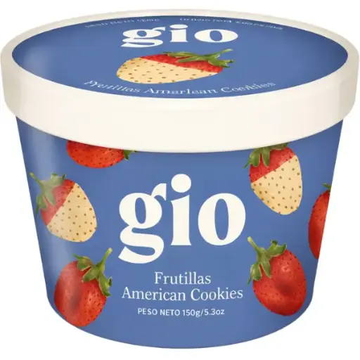 [GIO010] Gio - Frutillas American Cookies (Frutillas bañadas en chocolate blanco y galletitas de chocolate - 160gr)