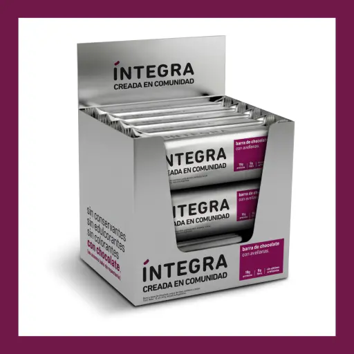 [INTEG027] Integra - Barritas de Chocolate con Avellanas (x12u - 41g c/u)