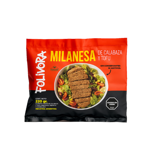 [FOLIV005] Folivora - Milanesa de Calabaza, Tofu y Frutos Secos (220gr Pack por 2 unidades)