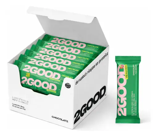 [2GOOD002] 2Good - Barritas de Cereal Proteica Chocolate (x10u - 50 gr c/u)