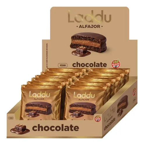 [LADDU003] Laddubar - Alfajor de Chocolate (60gr) x 12 unidades