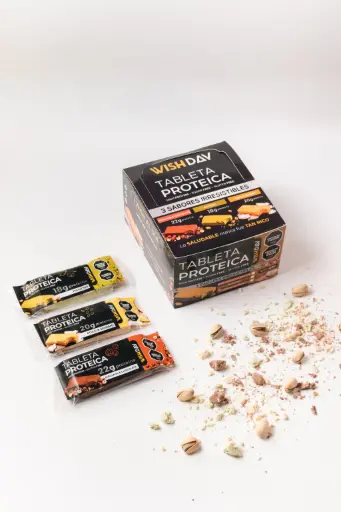 [WISHD015] Wish Day - Tabletas Proteicas Avellana y Chocolate ( 15 unidades)  