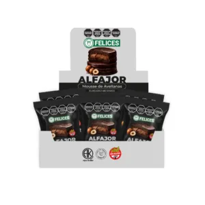 [FELIC093] Felices Las Vacas - Alfajor de mousse de avellanas (Caja de 8 unidades de 60gr c/u)
