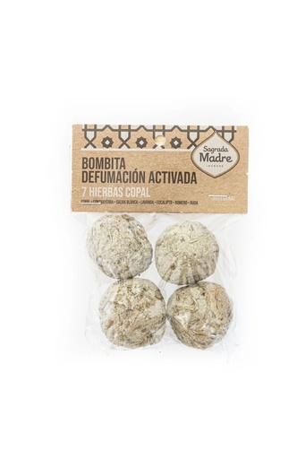 [SAGRA120] Sagrada madre - bombita defumación activada 7 hierbas copal (4 unidades)